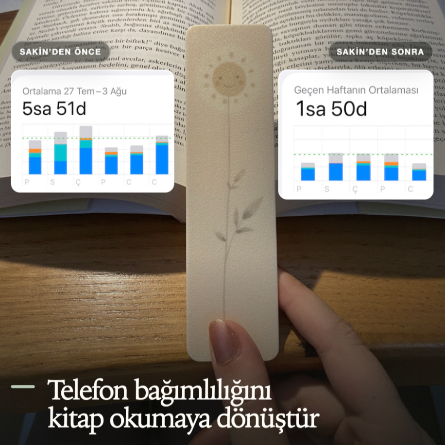 sakin — NFC’li Kitap Ayracı